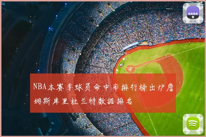 NBA本赛季球员命中率排行榜出炉詹姆斯库里杜兰特数据排名