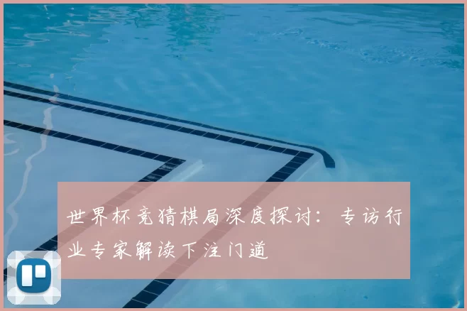 世界杯竞猜棋局深度探讨:专访行业专家解读下注门道